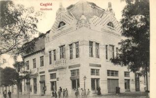 Cegléd, Hitelbank, Polgár és Radó, Takács Pál, Szabó Gyula és fia üzlete
