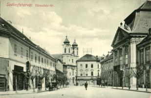 1910 Székesfehérvár, Városház tér, Vaimar Ferenc és Pete Gyula üzlete. W.L. 2356.