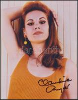 Claudine Auger (1941-) francia színésznő aláírt fotója / Autograph signature on photo 20x25 cm