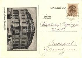 1941 Csorna, Kősas gyógyszertár, Marinczer Jenő tulajdonos levele és pecsétje (EK)