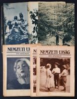 1928-1938 Vegyes újság tétel,10 db, Nemzeti Újság Képes Műmelléklete 5 db, Nemzeti Újság 1 db, Nemzeti Magazin 4 db, változó, többnyire szakadozott állapotban