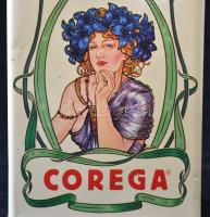 Dekoratív "Corega" szecessziós motívumos fém doboz, 7,5×12×17 cm