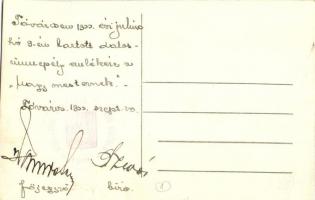 1930 Tatatóváros, Dalos-ünnepély emlékére, főjegyző és bíró aláírása. photo