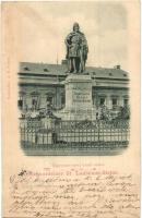 1899 Nagyvárad, Oradea; Szent László szobor, takarékpénztár, kiadja Sonnenfeld / monument, savings bank (b)