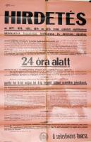 1915 I. Világháborús bevonulási hirdetmény 60x90cm