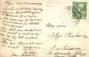 1910 Vienna, Wien XXIII. Inzersdorf, harversting with threshing machine. photo (EK)