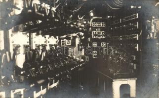 Osztrák-magyar tengeralattjáró gépháza / K.u.K. Kriegsmarine U-Boot / WWI Austro-Hungarian Navy submarines engine room, interior. photo