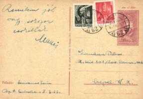 1944 Szaranov Irén levele Landau Tibor zsidó KMSZ-nak (közérdekű munkaszolgálatos) M. kir. 101/204. zlj. Csepel W. M. / WWII Letter to a Jewish labor serviceman. Judaica + 12f Ga. (EK)