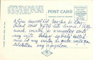 New York, Queensboro Bridge on East River, USS Richard Peck