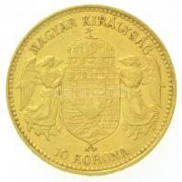 1909KB 10K Au "Ferenc József" (3,38g/0.900) T:2 ph. /  Hungary 1909KB 10 Korona Au "F...