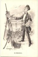 Der Dilettantismus / K.u.K. Kriegsmarine mariner humour art postcard. G. Fano 1910-11. s: Ed. Dworak