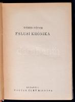 Veres Péter: Falusi krónika. Bp.,1941,Magyar Élet. Kiadói félvászon-kötés, kissé kopott gerinccel. E...