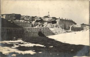1917 Col di Lana, olasz Primolano erődítmény sikeres tüzérségi tűzerő után / WWI K.u.k. military, Italian destroyed mountain fort. photo