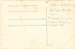 1917 Col di Lana, olasz Primolano erődítmény sikeres tüzérségi tűzerő után / WWI K.u.k. military, It...