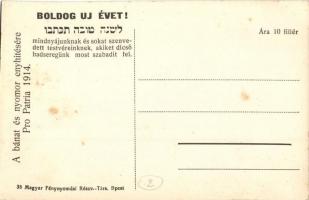 Ulánusok rohamra készen. Hátoldalin héber újévi köszöntés / Ulaner zum Angriff fertig / K.u.K. Uhlan...