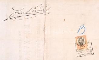 Pest 1869."Az első magyar általános gyógyintézeti-társulat" részvénye 200Ft-ról, gróf Zich...