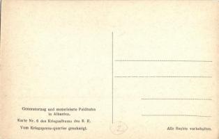 Generatorzug und motorisierte Feldbahn in Albanien. Karte Nr. 6 . des Kriegsalbums des E.R. vom Krie...