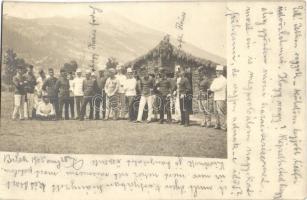 1905 Bilek, katonatisztek a táborban / K.u.K. military officers in Bilek. photo