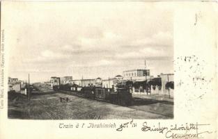 1905 Alexandrie, Alexandria; Train a lIbrahimieh / railway station, locomotive. Carlo Mieli (EK)