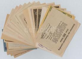 Ausztria 1920-1921. 30db-os papír szükségpénz tétel T:I,I- Austria 1920-1921. 30pcs of paper necessi...