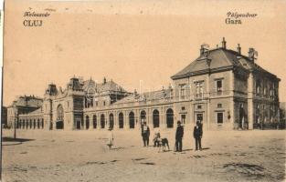 1918 Kolozsvár, Cluj; vasútállomás / Gara / Bahnhof / railway station