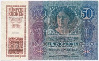 1914. 50K piros "MAGYAROSZÁG" felülbélyegzéssel T:III apró anyaghiány