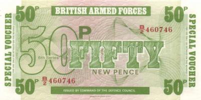 Nagy-Britannia/katonai kiadás 1972. 5P, 10P, 50P komplett sor! T:I