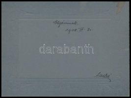 1908 Debrecen, Nagytemplom, utcakép, kartonra kasírozott fotó, feliratozva, 5×8 cm