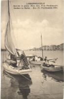Mali Losinj, Lussinpiccolo; Barken im Hafen, Erzherzog Franz Ferdinands-Ufer / saling ships