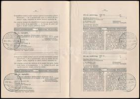 1912 Dicsőszentmárton, Magyar Postaigazgatás fényképes azonossági könyvecskéje, viaszpecsétekkel, 50...
