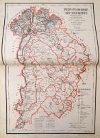 1880 Hátsek Ignác: A magyar szent korona országainak megyei térképei. Rajzolta: - -. Bp.,1880, Rautm...