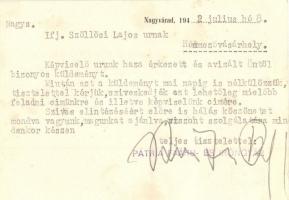 1942 Kovács István és társai Pátria erdélyi faáru és iróngyár reklámlapja. Nagyvárad / Transylvanian...