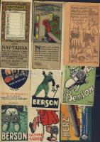 9 db jobb számolócédula benne litho, több Földes szignóval