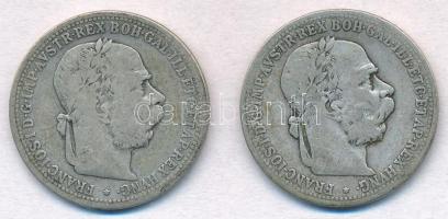 Ausztria 1893-1894. 1K Ag "Ferenc József" (2xklf) T:2-,3
Austria 1893-1894. 1 Corona Ag &...