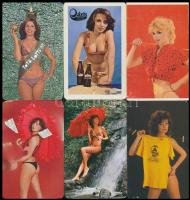 1975-1987 10 db hölgyeket ábrázoló reklámos kártyanaptár