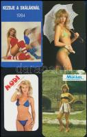 1975-1987 10 db hölgyeket ábrázoló reklámos kártyanaptár