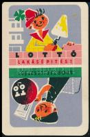 1963 Lottó reklámos kisméretű kártyanaptár