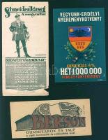 7 db különböző számolócédula