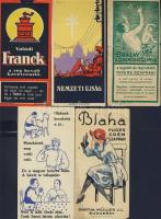 5 db különböző számolócédula