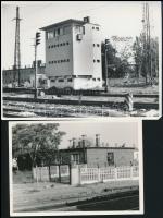 Vasútállomás (Kápolnásnyék), vasúti épületek, 5 db fotó, közte eredeti és utólagos előhívás, 8×13 és 13×18 cm közötti méretekben