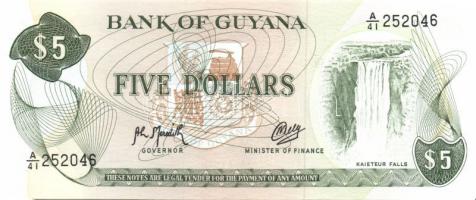Guyana 1992. 5$, 10$ T:I + Paraguay 2002. 1000G T:I + Venezuela 1989. 5B T:I