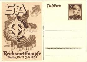 3 db régi német nemzetszocialista díjjegyes propaganda lap / 3 pre-1945 NSDAP German Nazi Party prop...