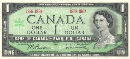 Kanada 1967. 1$ "Kanadai Államszövetség 100. évfordulója" T:I