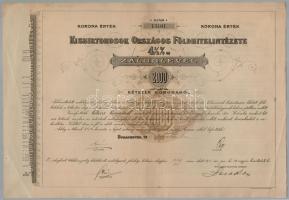 Budapest 1917. "Kisbirtokosok Országos Földhitelintézete" 4 1/2%-os záloglevele 2000K-ról,...
