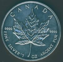 Kanada 1989. 5$ Ag (1oz) "Juharlevél" T:BU