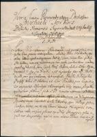 cca 1780 Torkos Mihály (? - 1801) evangélikus püspök, Modori lelkészhez írott 3 db hivatalos levél a...