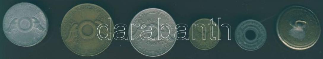 5db "BSZKRT" bárca, jobbakkal, mint 5Ft,20Ft,50Ft + 1db gomb T:2,3