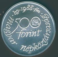 1988. 500Ft Ag "Világ vadvédelmi alap" T:BU
