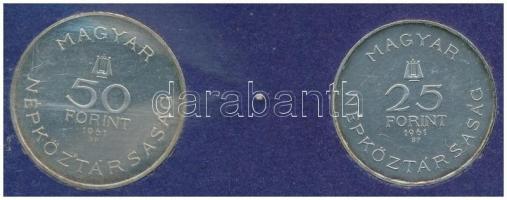 1961. 25Ft Ag + 50Ft Ag "Bartók Béla" eredeti MNB tokban T:1(P)
Adamo EM12, EM13