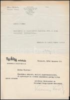 cca 1960-1970 Vas Zoltán korábbi 1956-os államminiszternek írott levelek: Illés Endre, Mesterházy Gy...